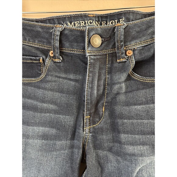American Eagle Women’s Blue Super Skinny Jeans Size 6R Stretch Denim Pants - Picture 3 of 6